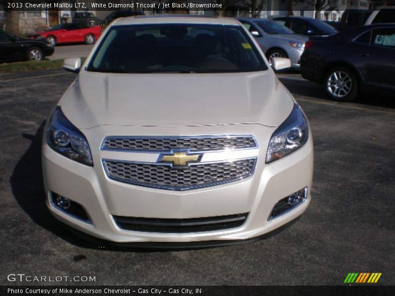 White Diamond Tricoat / Jet Black/Brownstone 2013 Chevrolet Malibu LTZ