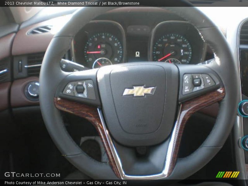 White Diamond Tricoat / Jet Black/Brownstone 2013 Chevrolet Malibu LTZ