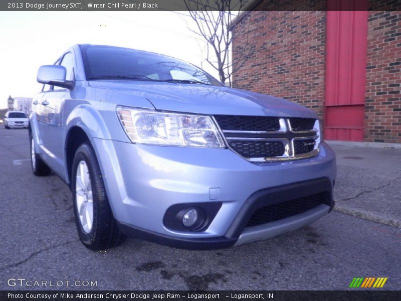 Winter Chill Pearl / Black 2013 Dodge Journey SXT