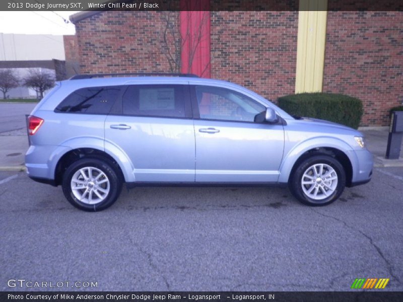 Winter Chill Pearl / Black 2013 Dodge Journey SXT