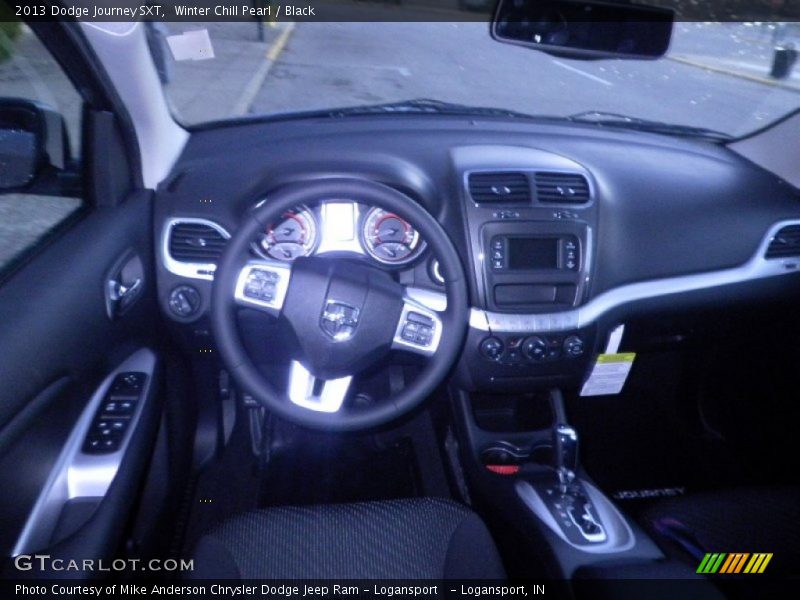 Winter Chill Pearl / Black 2013 Dodge Journey SXT