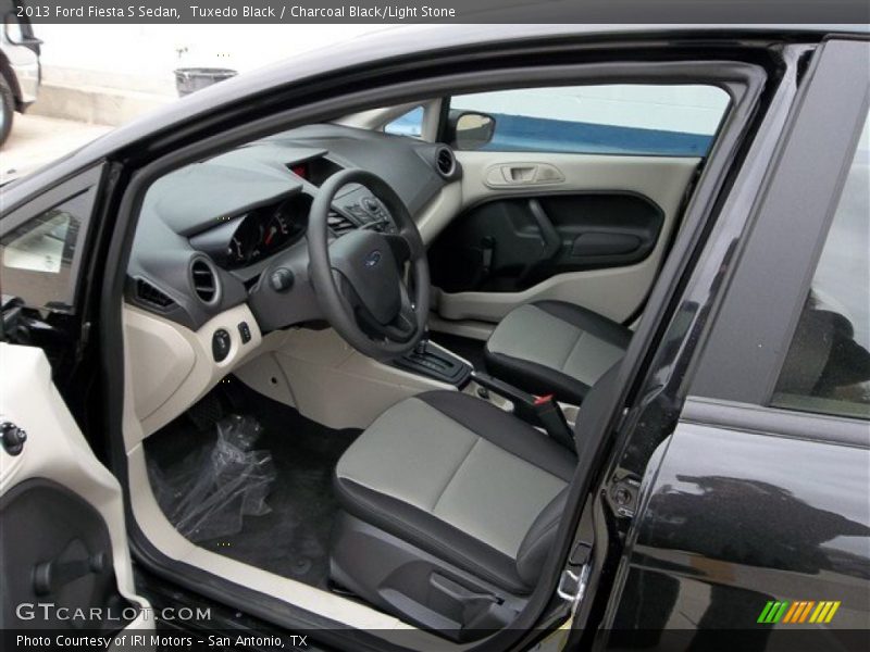 Tuxedo Black / Charcoal Black/Light Stone 2013 Ford Fiesta S Sedan