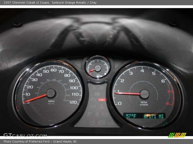 Sunburst Orange Metallic / Gray 2007 Chevrolet Cobalt LS Coupe