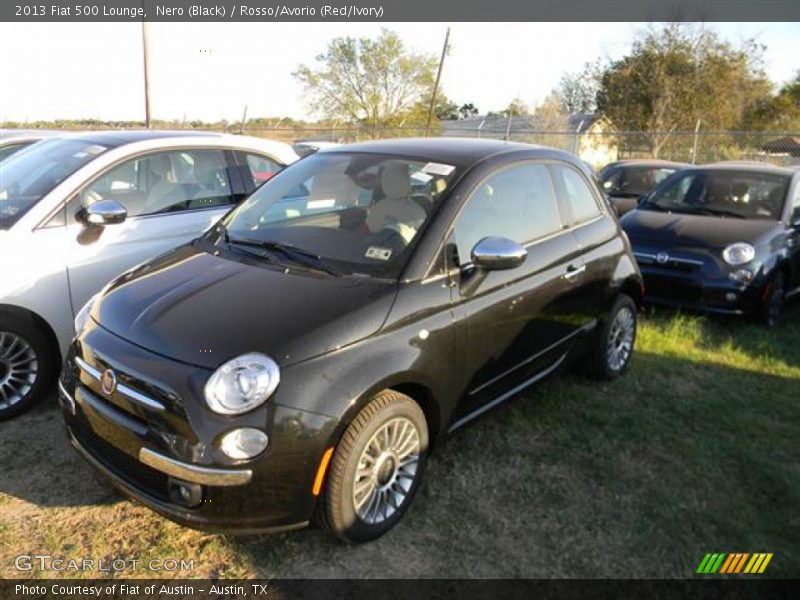 Nero (Black) / Rosso/Avorio (Red/Ivory) 2013 Fiat 500 Lounge