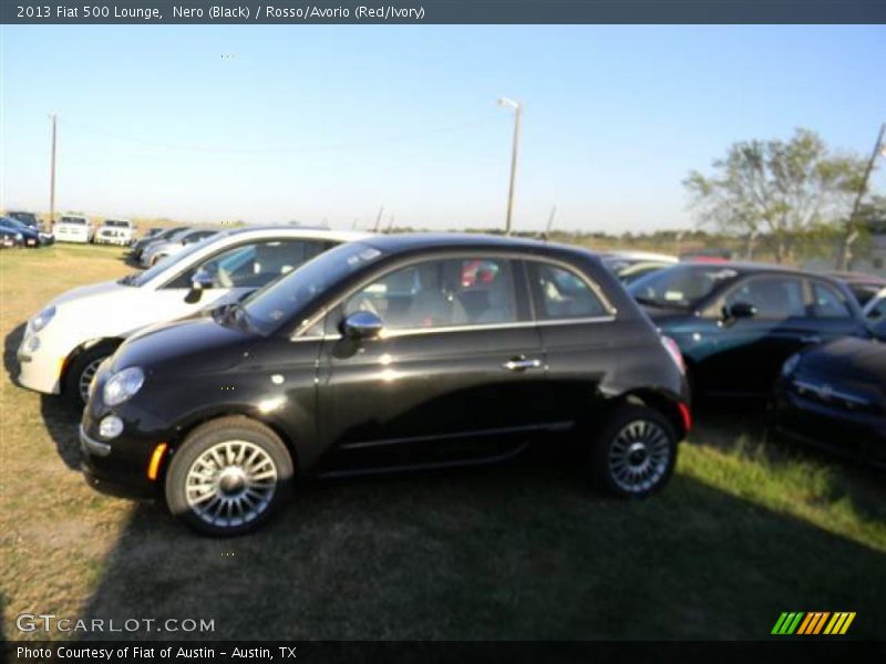 Nero (Black) / Rosso/Avorio (Red/Ivory) 2013 Fiat 500 Lounge