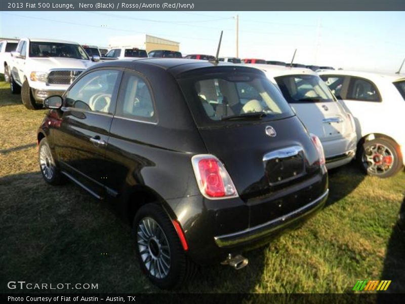 Nero (Black) / Rosso/Avorio (Red/Ivory) 2013 Fiat 500 Lounge