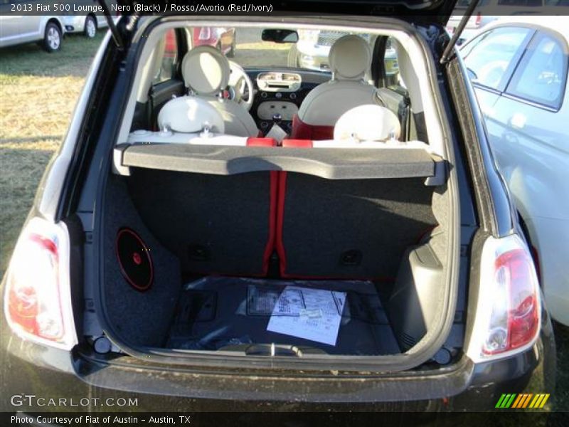 Nero (Black) / Rosso/Avorio (Red/Ivory) 2013 Fiat 500 Lounge