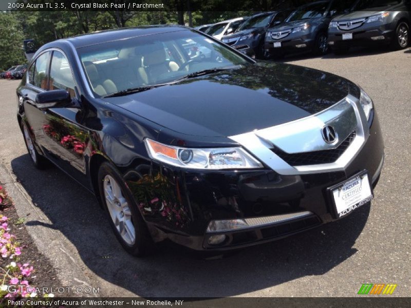 Crystal Black Pearl / Parchment 2009 Acura TL 3.5