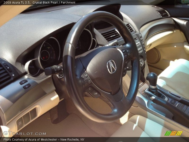 Crystal Black Pearl / Parchment 2009 Acura TL 3.5