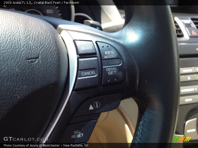 Crystal Black Pearl / Parchment 2009 Acura TL 3.5