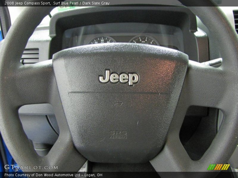 Surf Blue Pearl / Dark Slate Gray 2008 Jeep Compass Sport