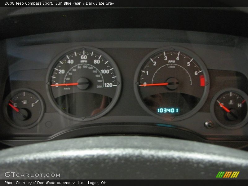 Surf Blue Pearl / Dark Slate Gray 2008 Jeep Compass Sport