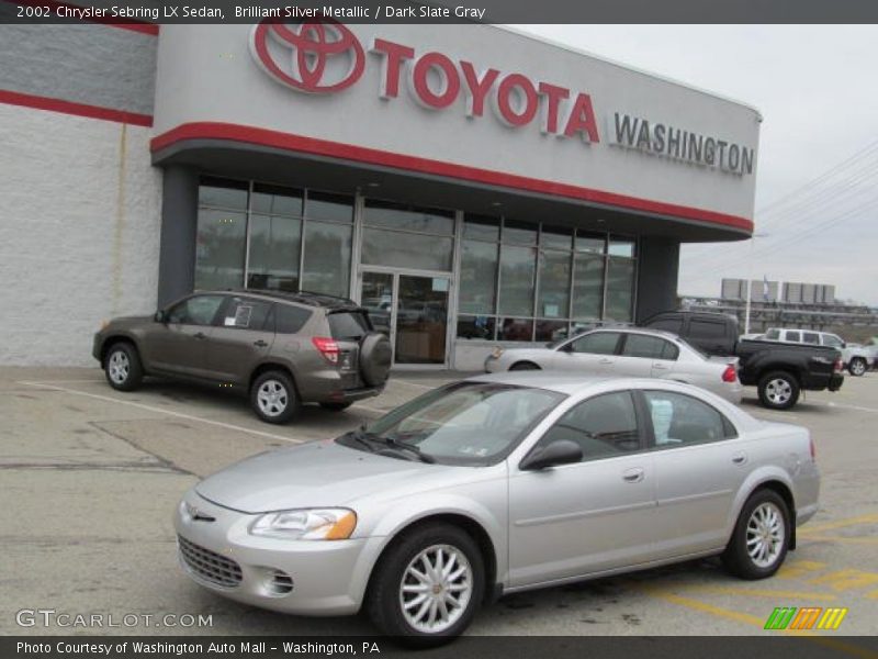 Brilliant Silver Metallic / Dark Slate Gray 2002 Chrysler Sebring LX Sedan
