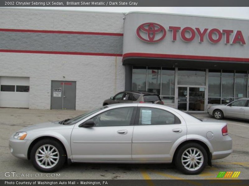 Brilliant Silver Metallic / Dark Slate Gray 2002 Chrysler Sebring LX Sedan