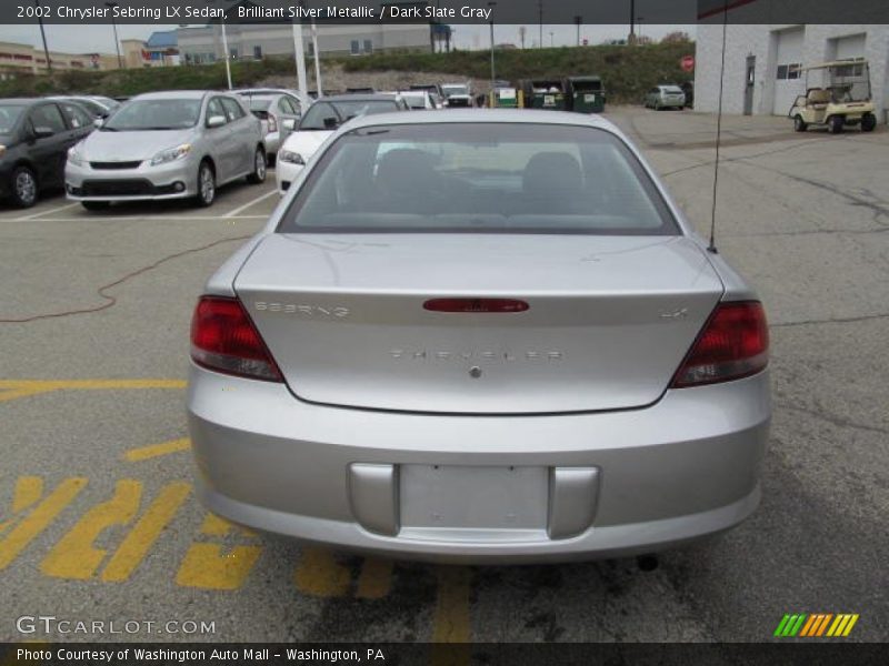 Brilliant Silver Metallic / Dark Slate Gray 2002 Chrysler Sebring LX Sedan