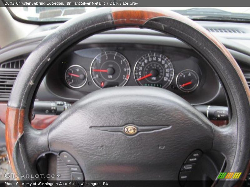 Brilliant Silver Metallic / Dark Slate Gray 2002 Chrysler Sebring LX Sedan