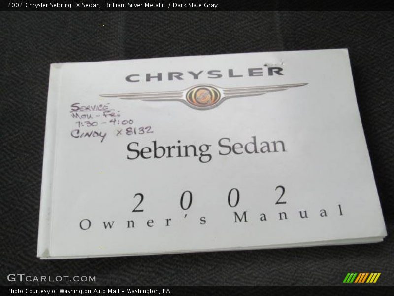 Books/Manuals of 2002 Sebring LX Sedan