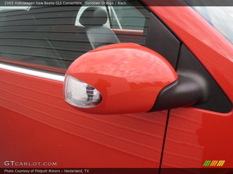 Sundown Orange / Black 2003 Volkswagen New Beetle GLS Convertible