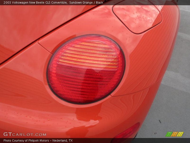 Sundown Orange / Black 2003 Volkswagen New Beetle GLS Convertible