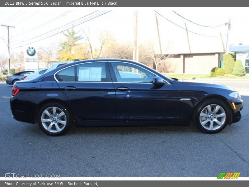 Imperial Blue Metallic / Black 2012 BMW 5 Series 550i Sedan
