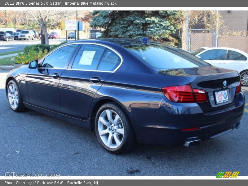Imperial Blue Metallic / Black 2012 BMW 5 Series 550i Sedan