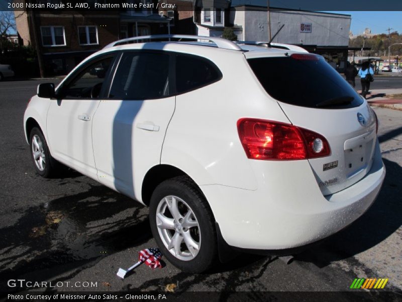 Phantom White Pearl / Gray 2008 Nissan Rogue SL AWD