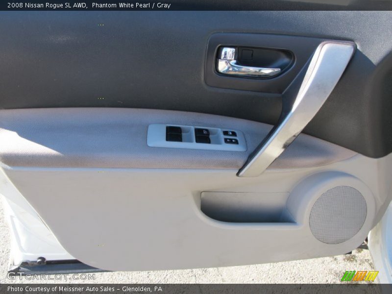 Phantom White Pearl / Gray 2008 Nissan Rogue SL AWD