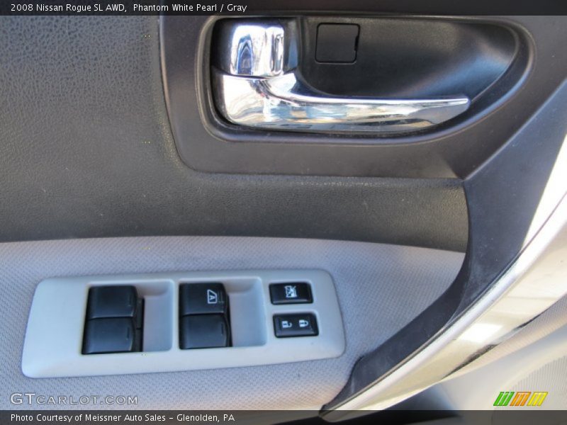Phantom White Pearl / Gray 2008 Nissan Rogue SL AWD