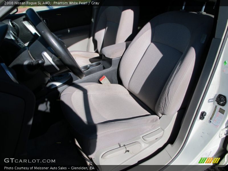 Phantom White Pearl / Gray 2008 Nissan Rogue SL AWD