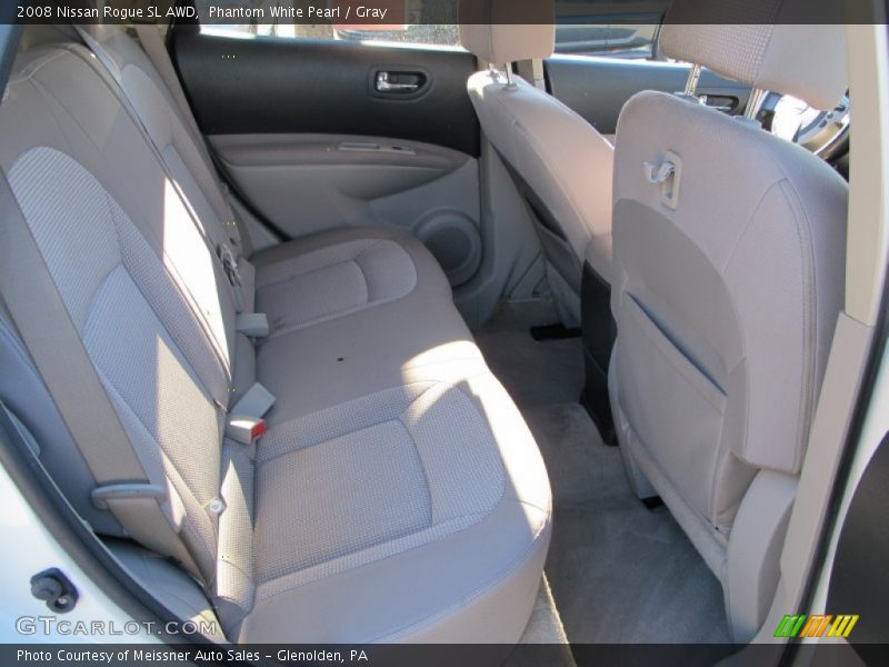 Phantom White Pearl / Gray 2008 Nissan Rogue SL AWD