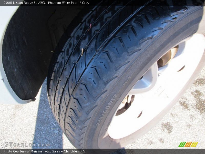 Phantom White Pearl / Gray 2008 Nissan Rogue SL AWD