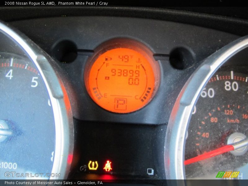 Phantom White Pearl / Gray 2008 Nissan Rogue SL AWD