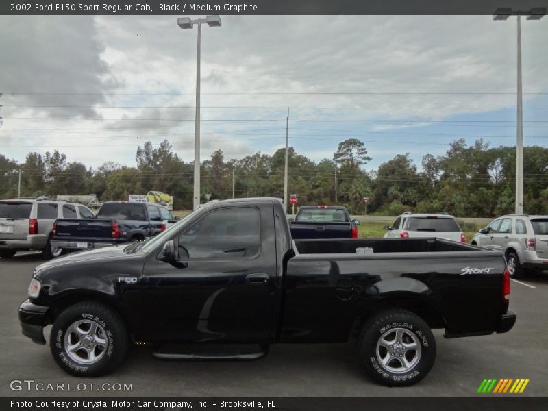 Black / Medium Graphite 2002 Ford F150 Sport Regular Cab