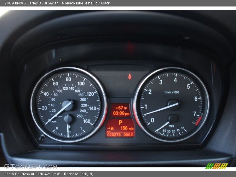 Monaco Blue Metallic / Black 2009 BMW 3 Series 328i Sedan