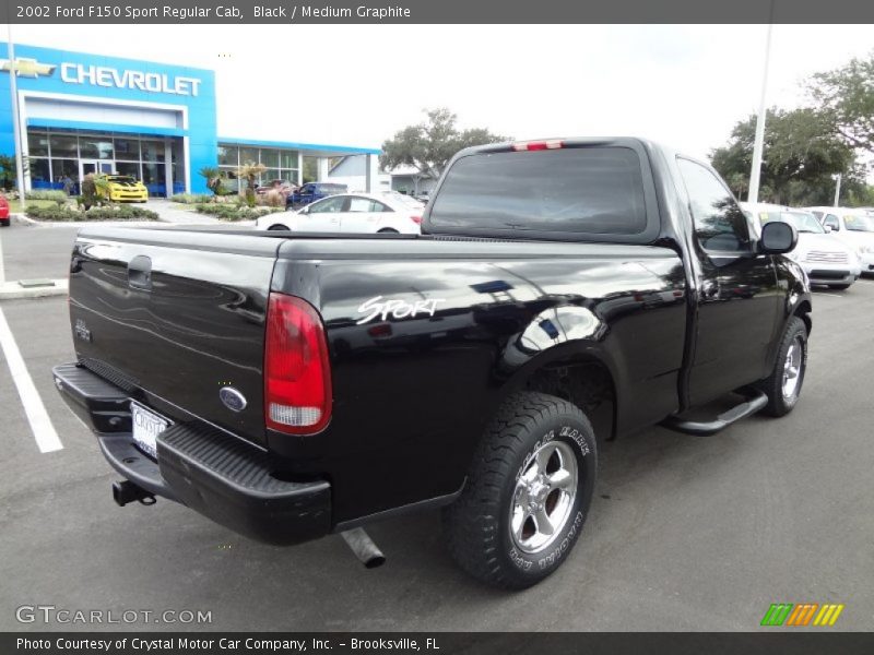Black / Medium Graphite 2002 Ford F150 Sport Regular Cab