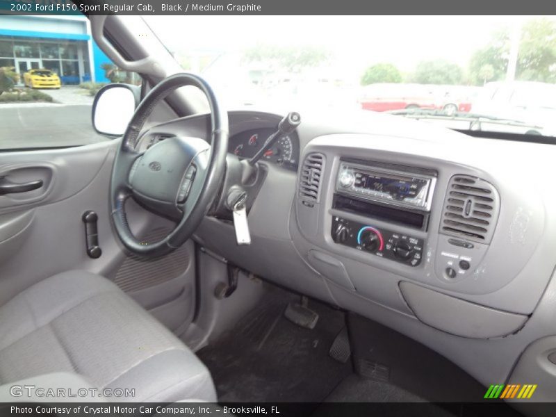 Black / Medium Graphite 2002 Ford F150 Sport Regular Cab