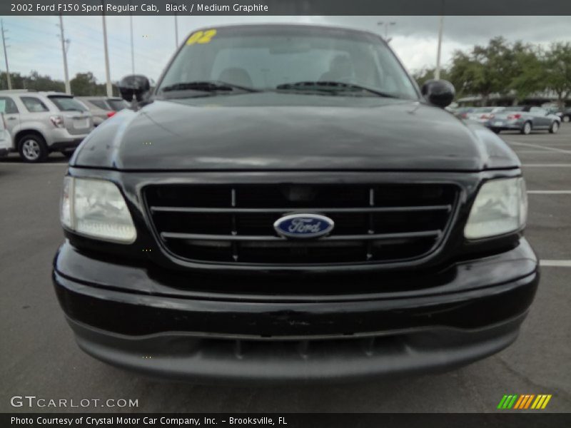 Black / Medium Graphite 2002 Ford F150 Sport Regular Cab