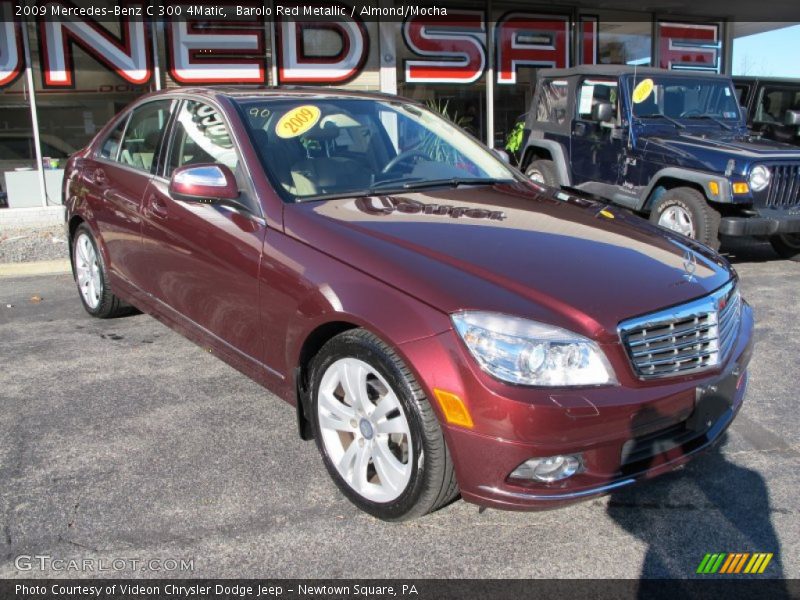 Barolo Red Metallic / Almond/Mocha 2009 Mercedes-Benz C 300 4Matic