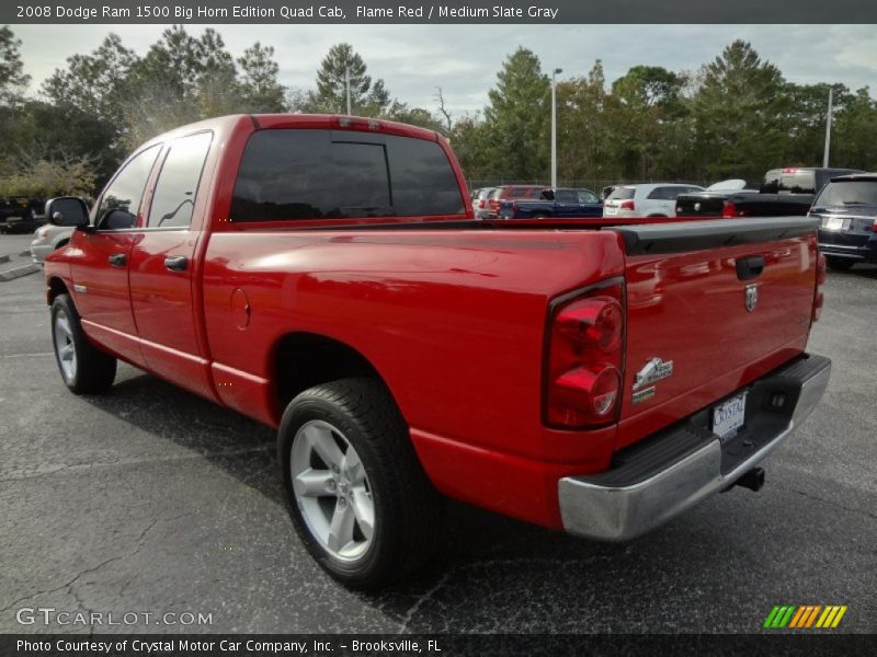 Flame Red / Medium Slate Gray 2008 Dodge Ram 1500 Big Horn Edition Quad Cab