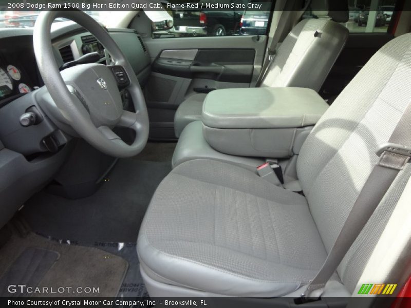 Flame Red / Medium Slate Gray 2008 Dodge Ram 1500 Big Horn Edition Quad Cab
