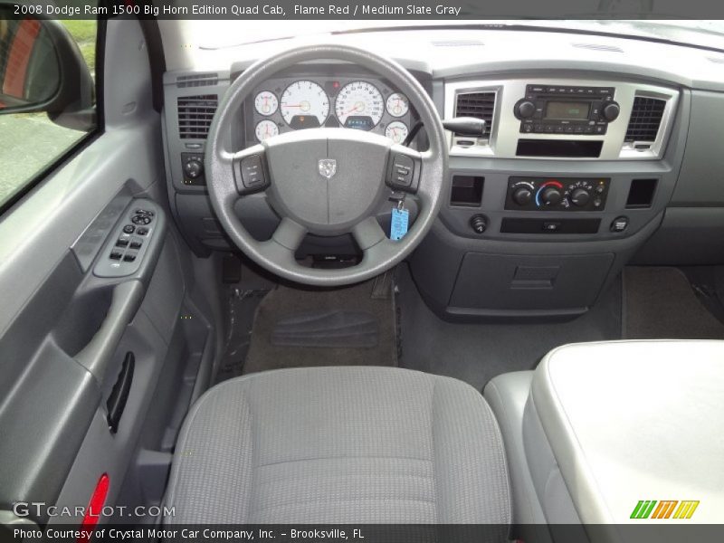 Flame Red / Medium Slate Gray 2008 Dodge Ram 1500 Big Horn Edition Quad Cab