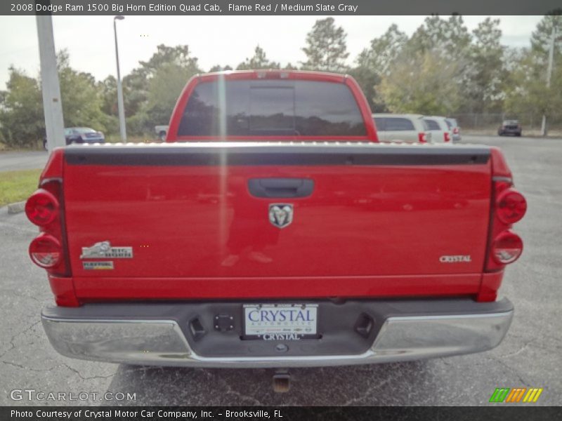 Flame Red / Medium Slate Gray 2008 Dodge Ram 1500 Big Horn Edition Quad Cab