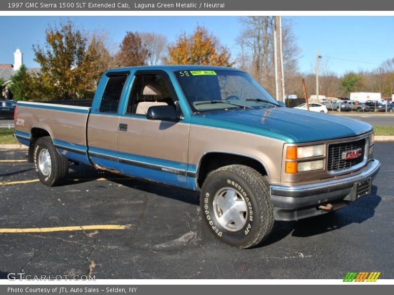 Front 3/4 View of 1997 Sierra 1500 SLT Extended Cab