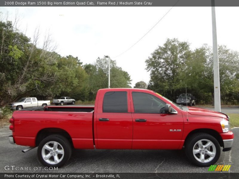 Flame Red / Medium Slate Gray 2008 Dodge Ram 1500 Big Horn Edition Quad Cab