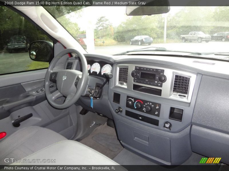 Flame Red / Medium Slate Gray 2008 Dodge Ram 1500 Big Horn Edition Quad Cab