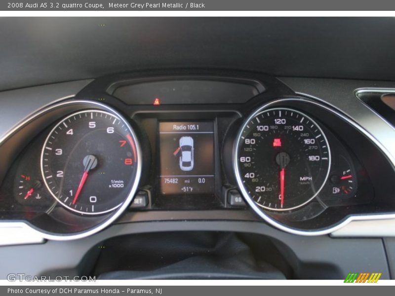 Meteor Grey Pearl Metallic / Black 2008 Audi A5 3.2 quattro Coupe