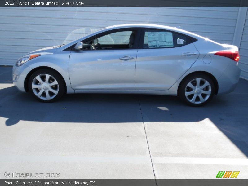 Silver / Gray 2013 Hyundai Elantra Limited