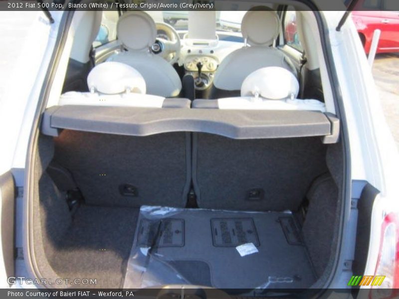 Bianco (White) / Tessuto Grigio/Avorio (Grey/Ivory) 2012 Fiat 500 Pop