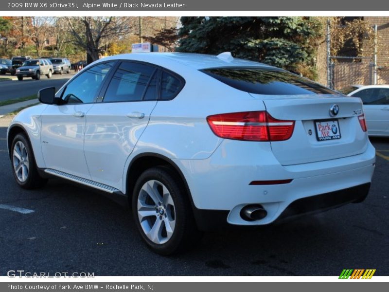 Alpine White / Black Nevada Leather 2009 BMW X6 xDrive35i