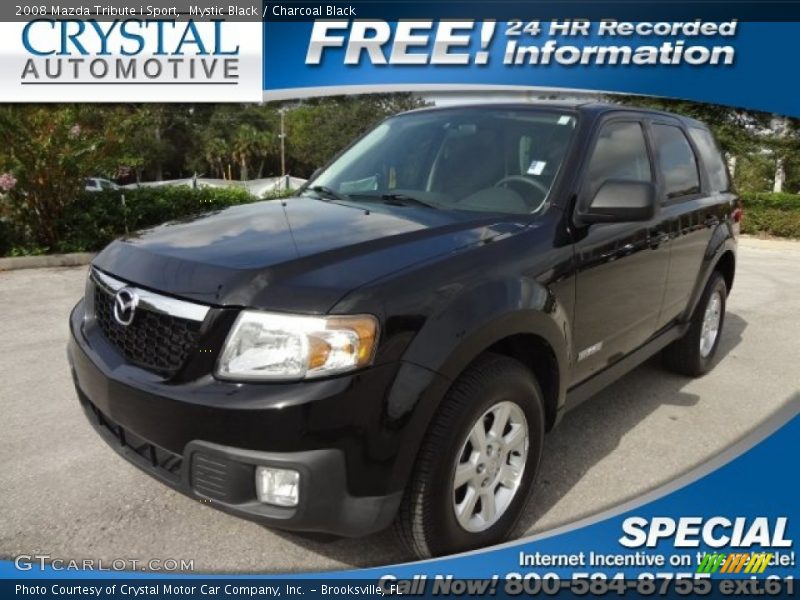 Mystic Black / Charcoal Black 2008 Mazda Tribute i Sport